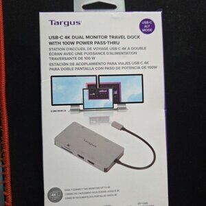 Targus DSU200TT 100W USB-C 4K Dual Monitor Travel Dock BRAND NEW!